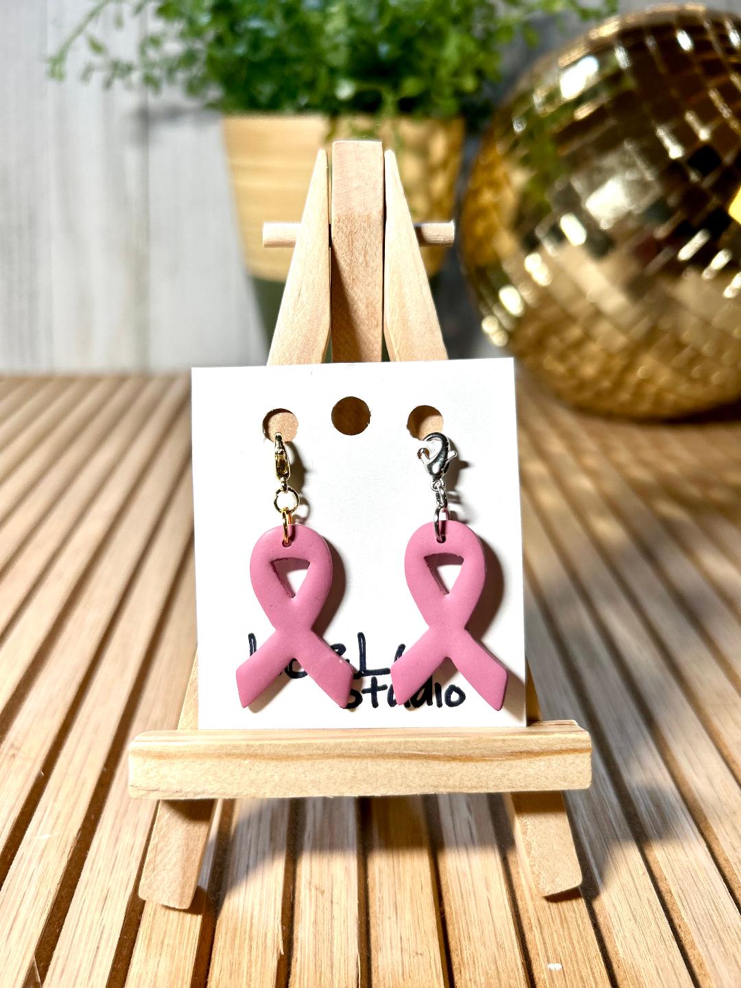 Large Breast Cancer Ribbon charm for custom charm necklace build your own Chunky Charm Necklace pick your charms to make it your own