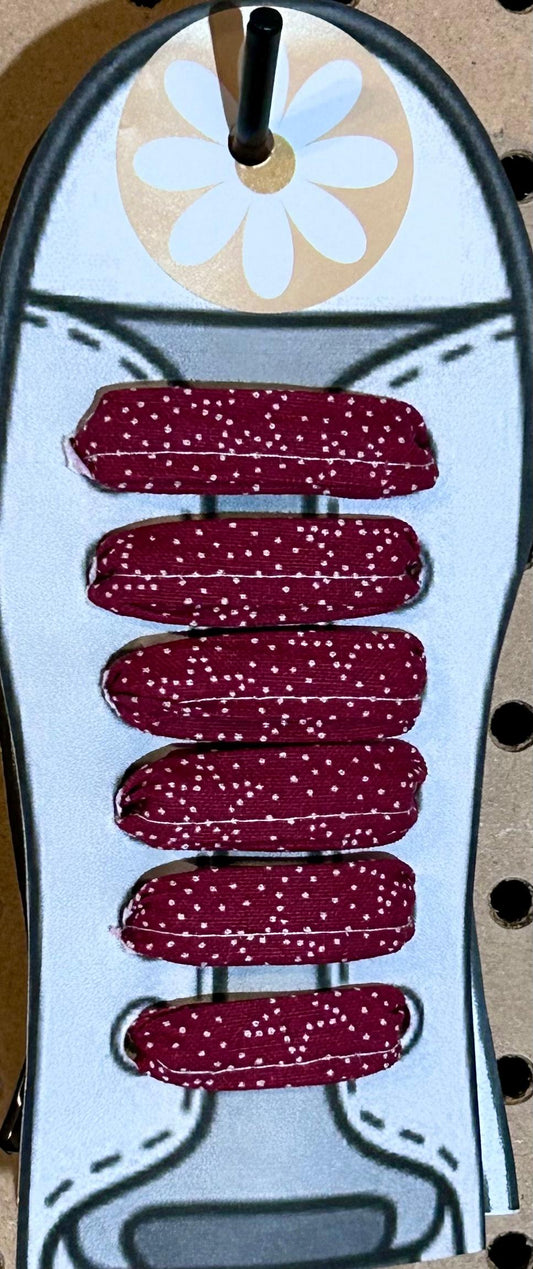 Deep red star shoelaces