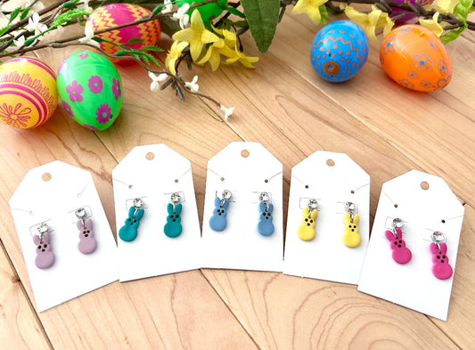Easter Peep Earrings Marshmallow candy