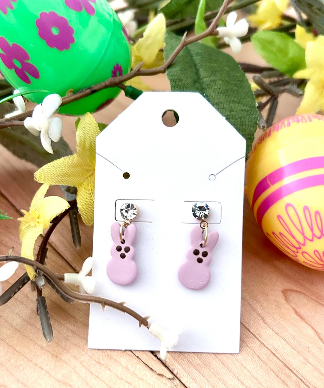 Easter Peep Earrings Marshmallow candy