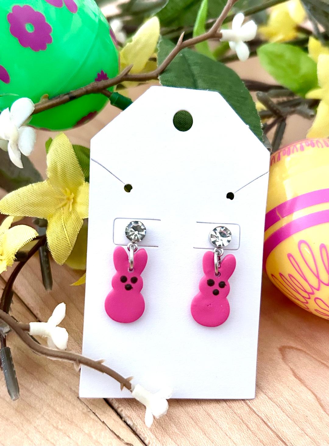 Easter Peep Earrings Marshmallow candy