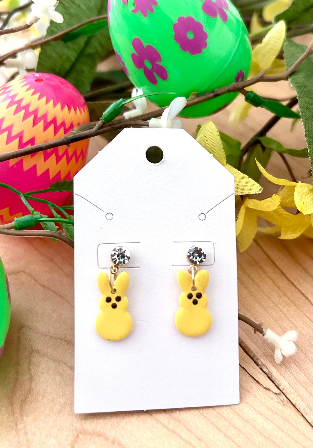 Easter Peep Earrings Marshmallow candy