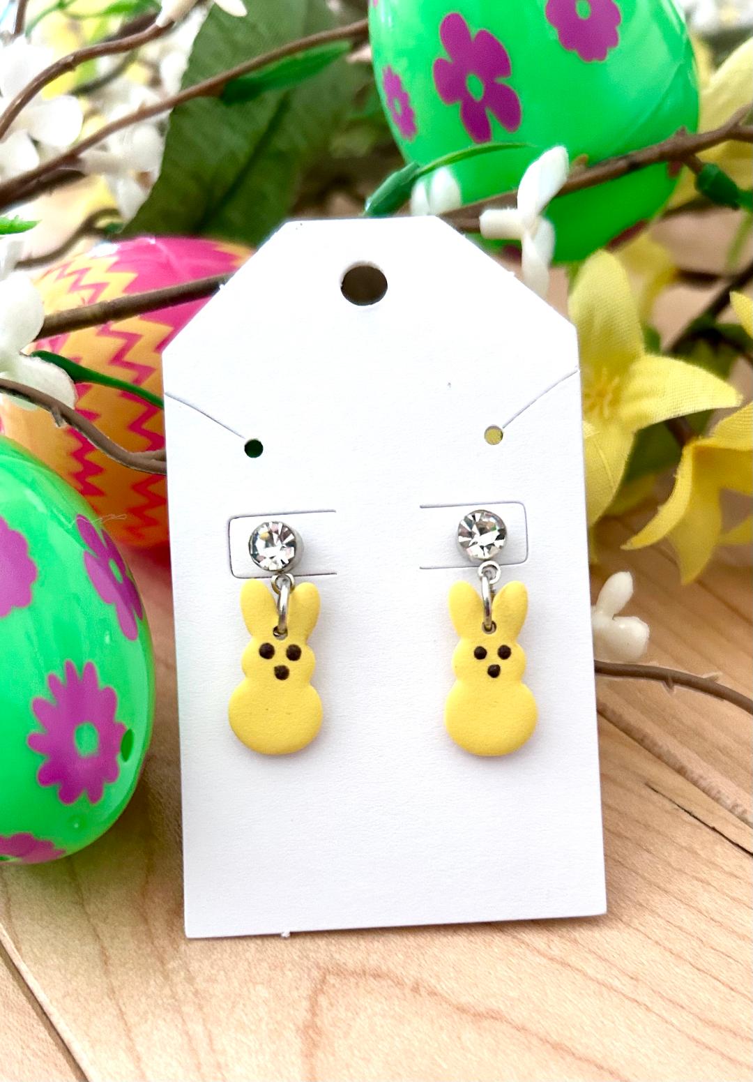 Easter Peep Earrings Marshmallow candy