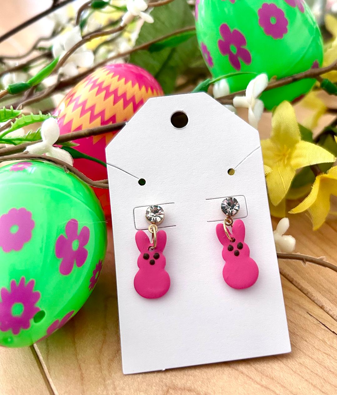 Easter Peep Earrings Marshmallow candy
