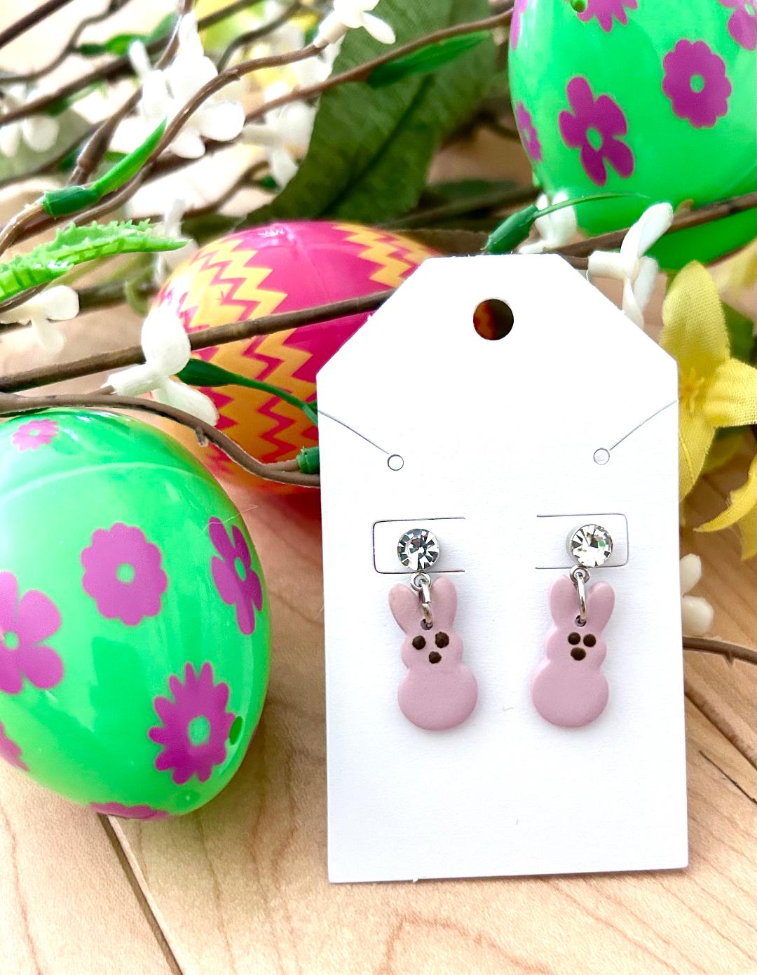 Easter Peep Earrings Marshmallow candy