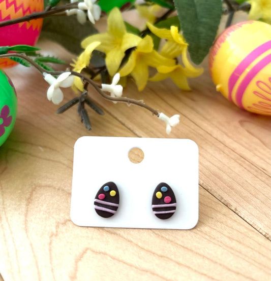 Chocolate Easter Egg Studs