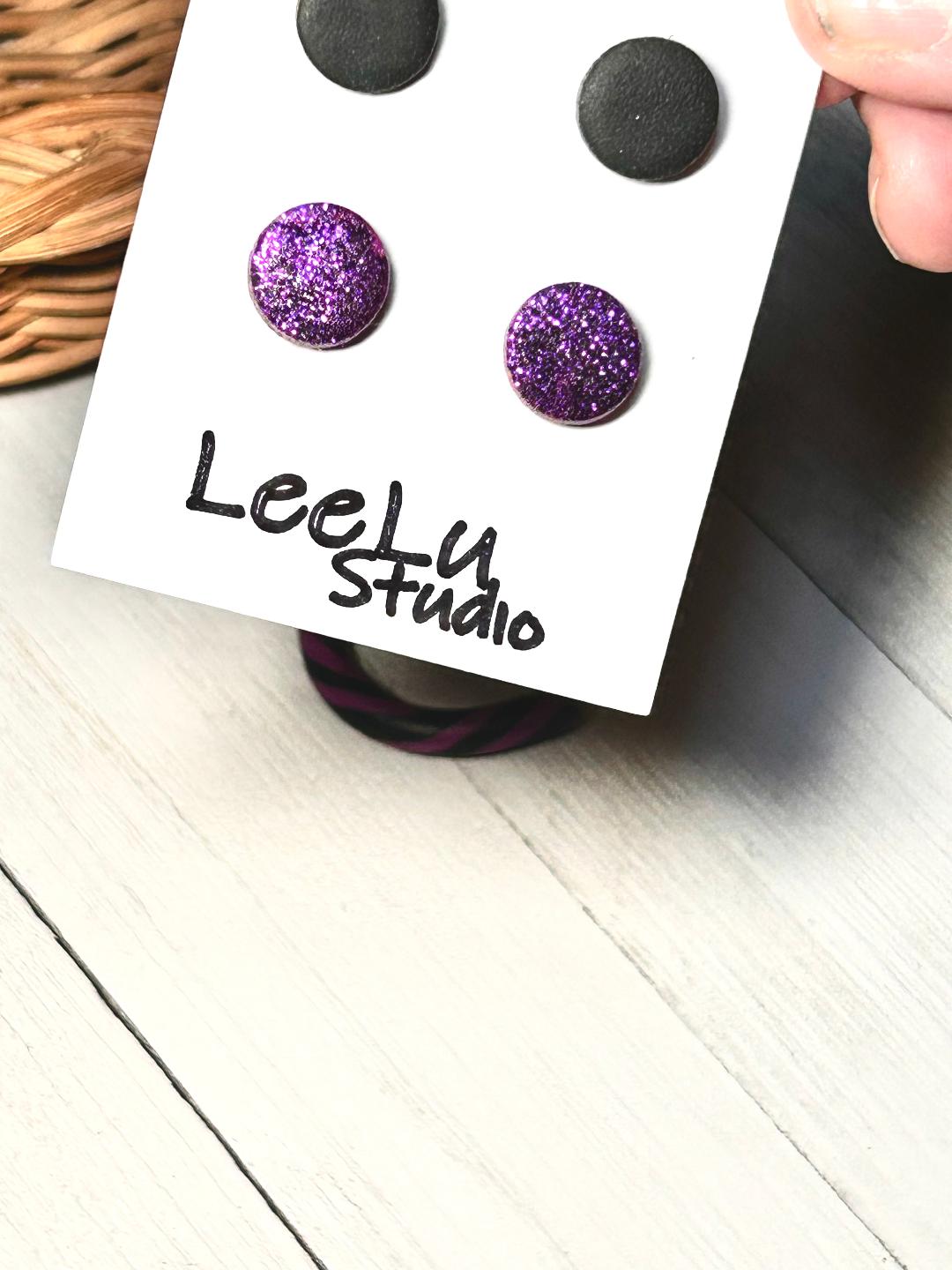 Halloween Glitter Stud Pack 2 Pair